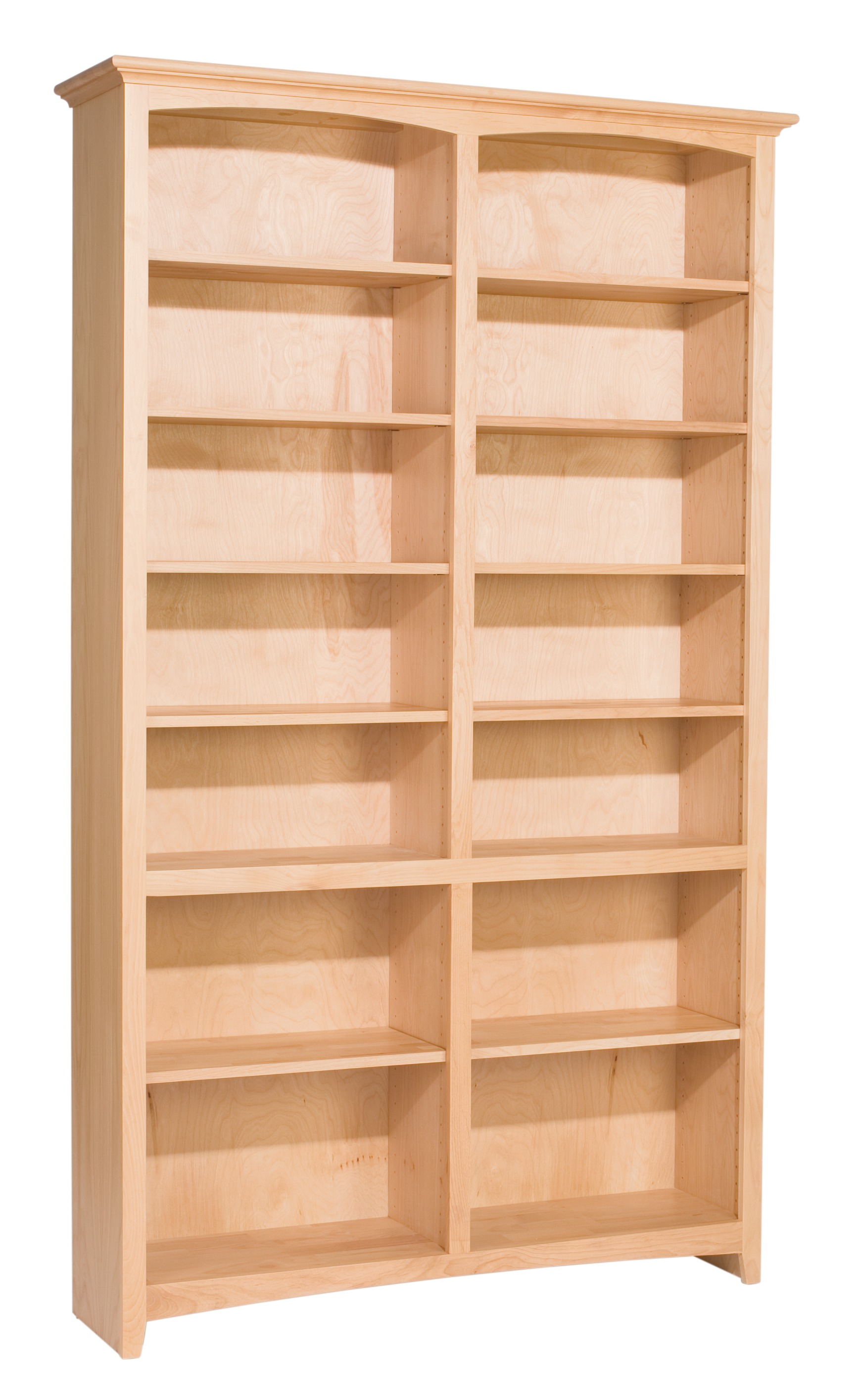 1556 84 X 48 Alder Mckenzie Bookcase, Unfinished Wood Bookcases