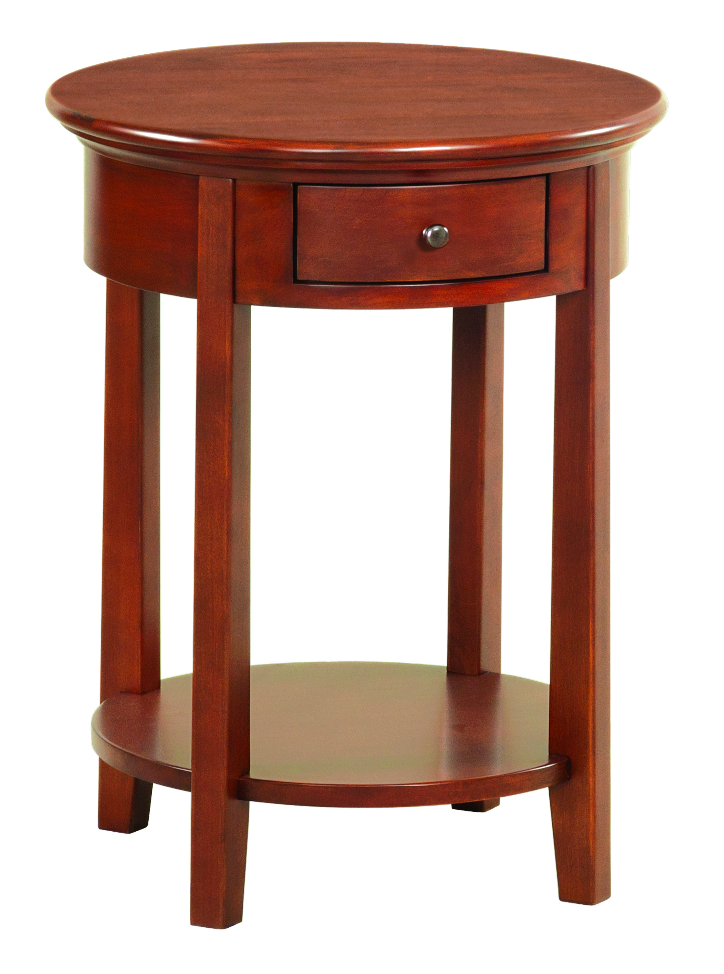 3495 Mckenzie Round Side Table With, Vintage Round Side Table With Drawer
