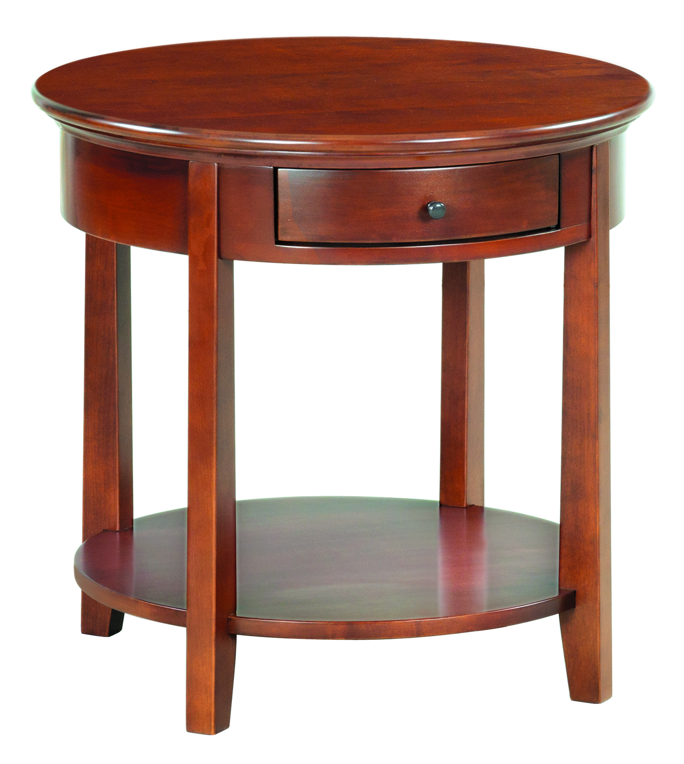 3510 Mckenzie Large Round End Table, Large Round End Table With Drawer
