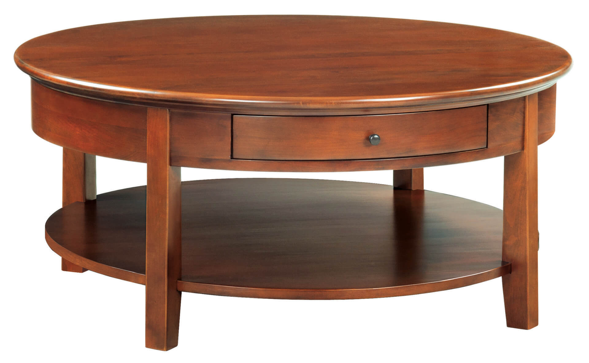 3512 Mckenzie Round Tail Table, Vintage Round Coffee Table With Drawers