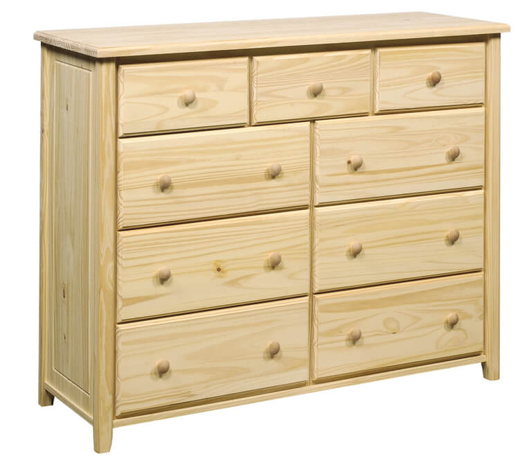 Pine 9 Drawer Chest Unfinished Furniture Of Wilmington