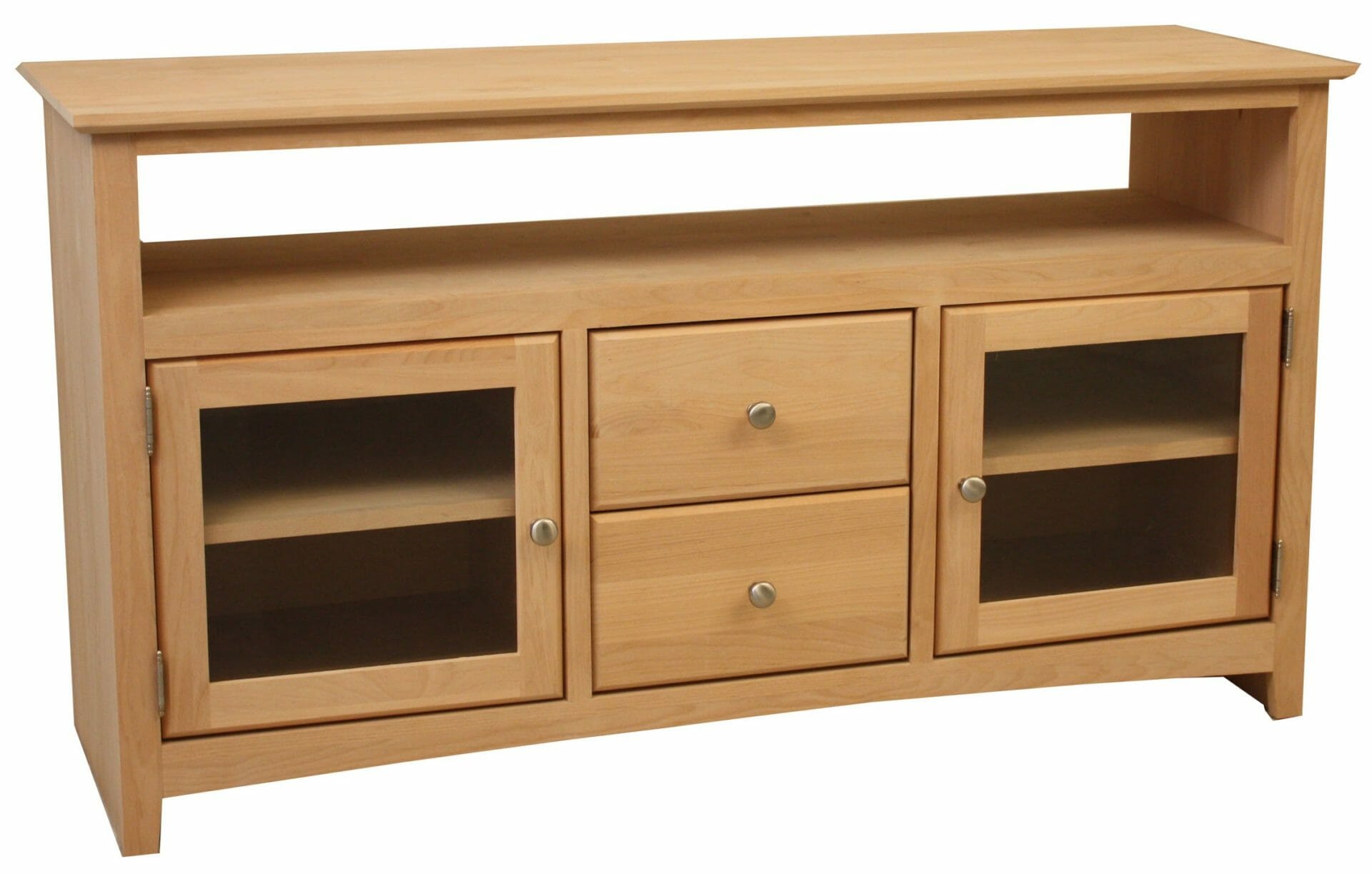 6854x Alder Shaker Tv Console 54 Unfinished Furniture Of Wilmington