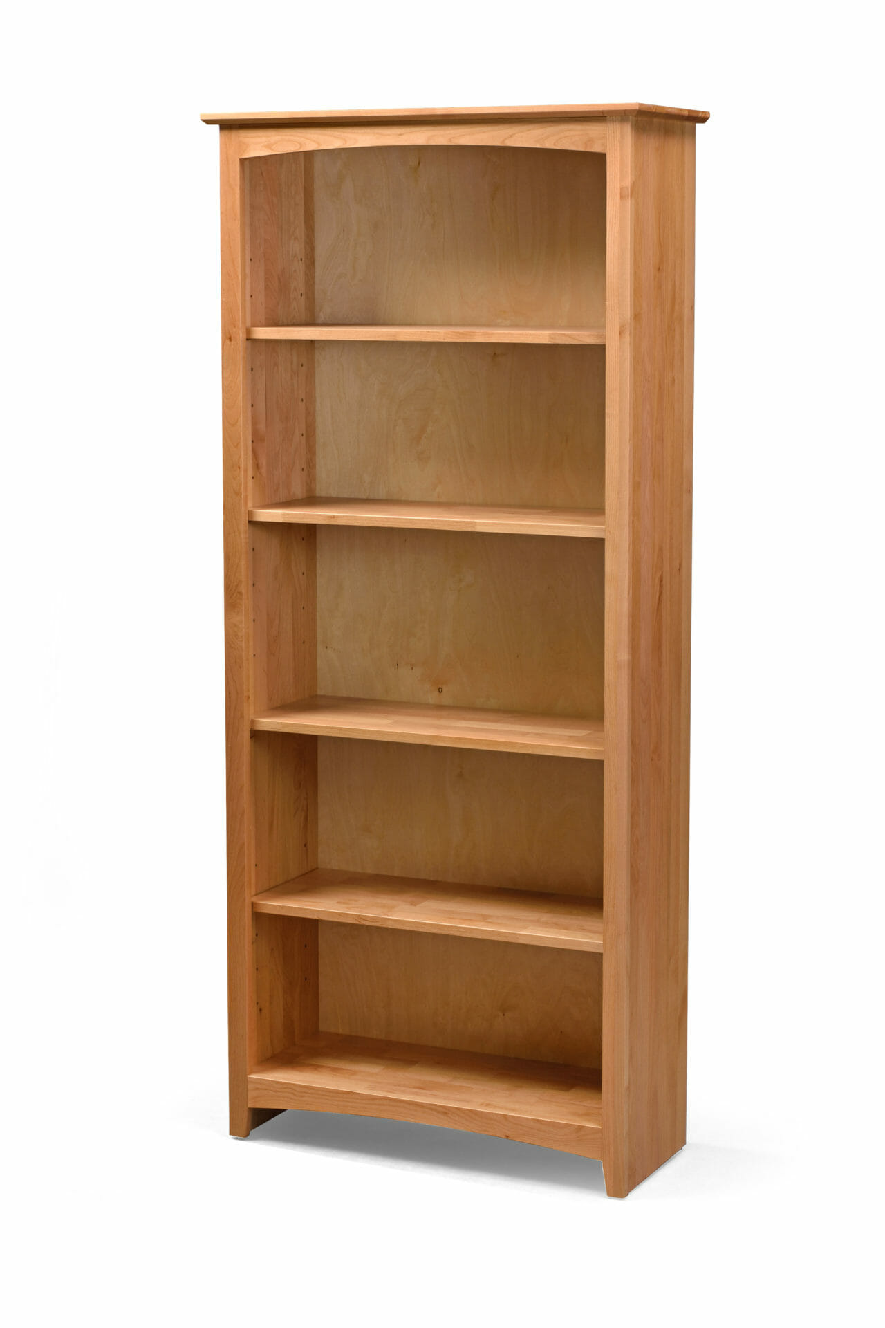30 X 72 Alder Shaker Bookcase Unfinished Furniture Of Wilmington 30 X 72 Alder Shaker Bookcase