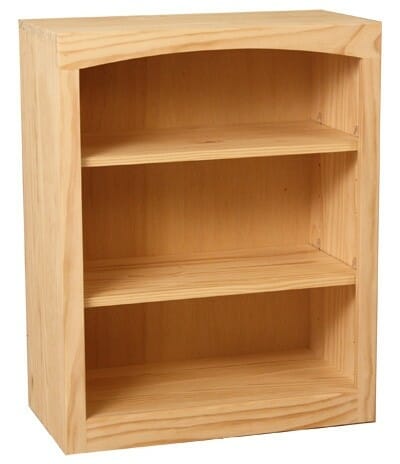bookcase pine inch wide unfinished furniture 2436