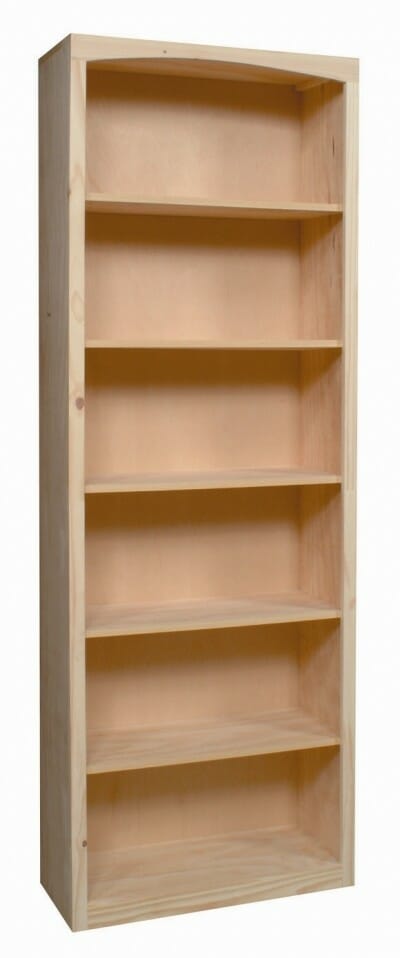 3084 Pine Bookcase 30 X 84 Unfinished Furniture Of Wilmington