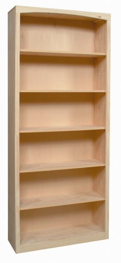 3684 Pine Bookcase 36 X 84 Unfinished Furniture Of Wilmington