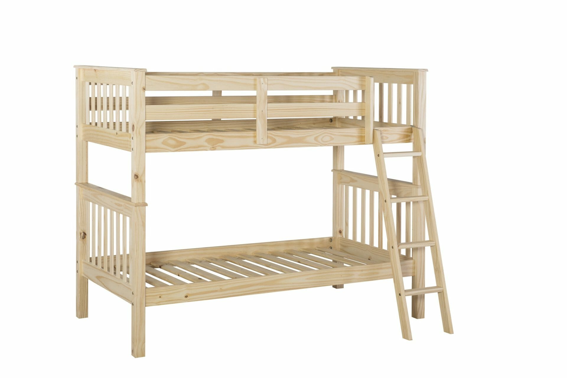 Pine Mission Twin Over Bunk Bed Unfinished Furniture Of Bd 40bunk