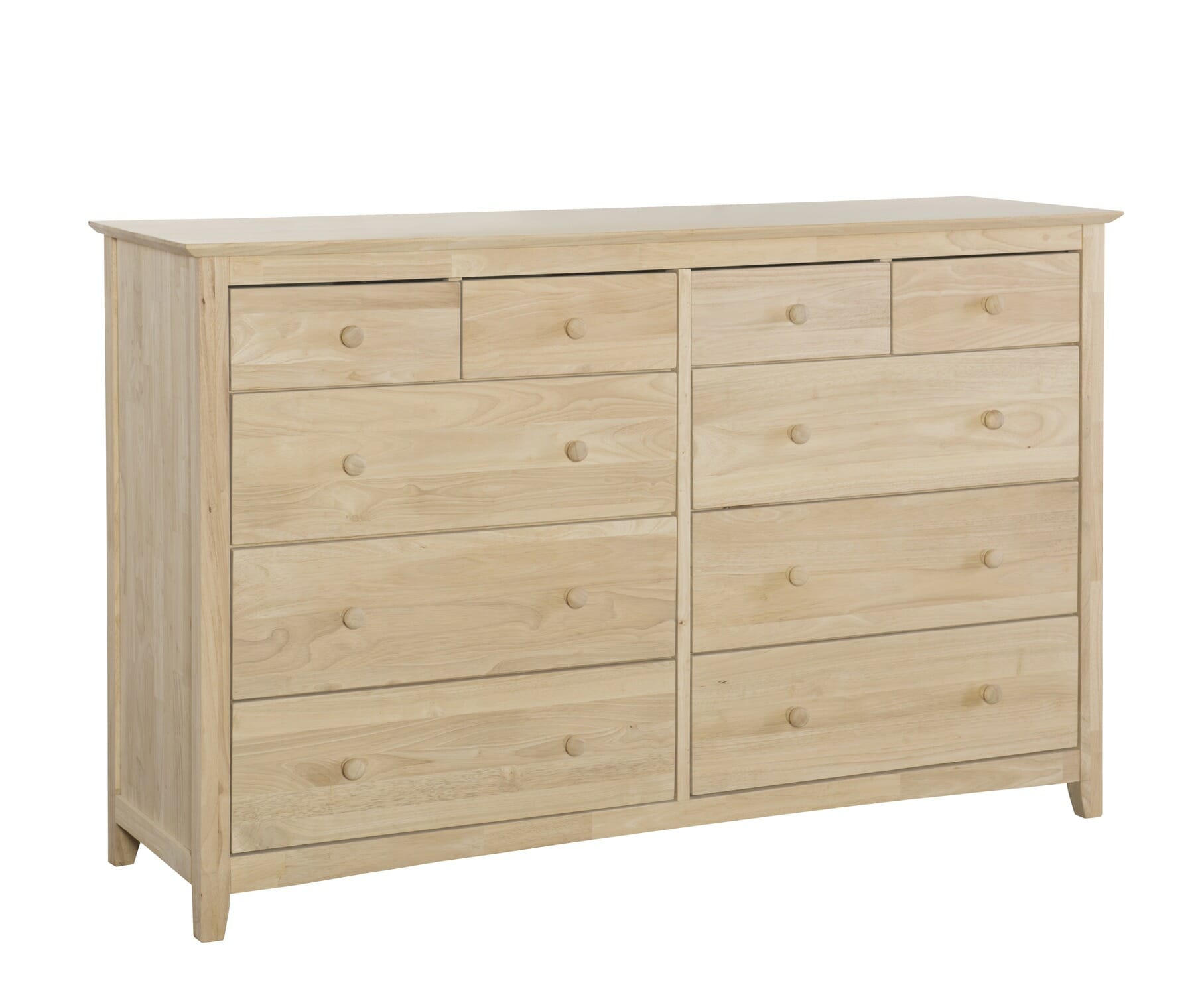 Bd 7010 Lancaster 10 Drawer Dresser Unfinished Furniture Of