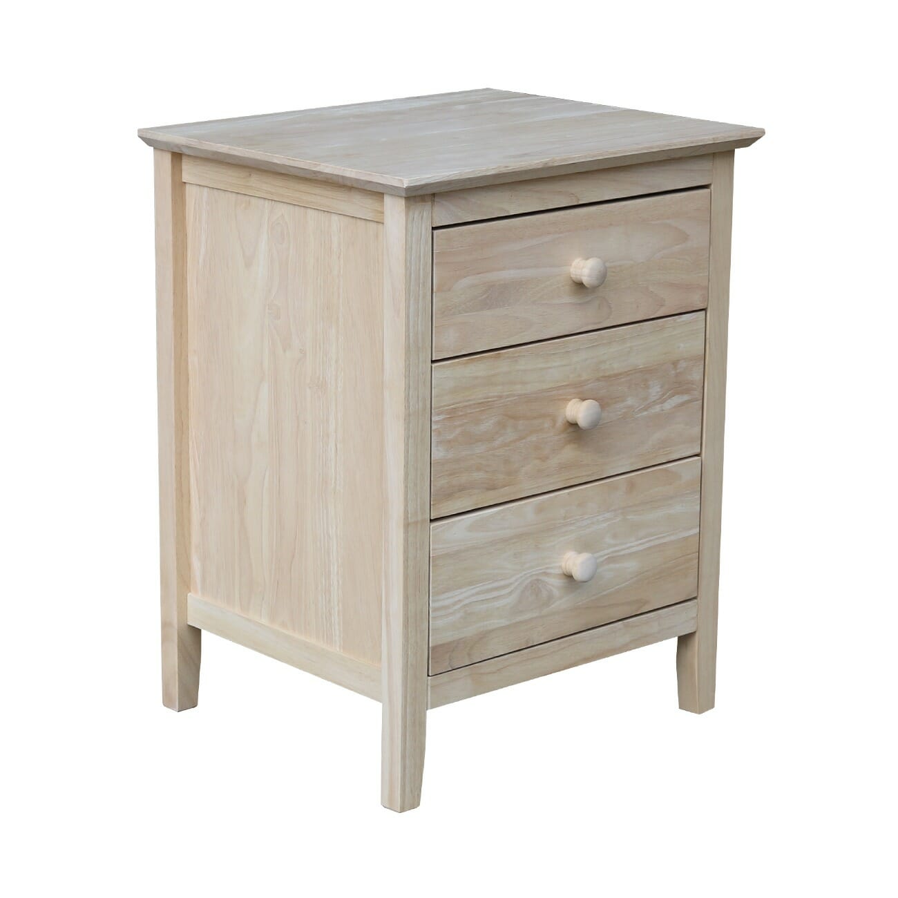 BD-8013 Brooklyn Three Drawer Nightstand | Unfinished Furniture of