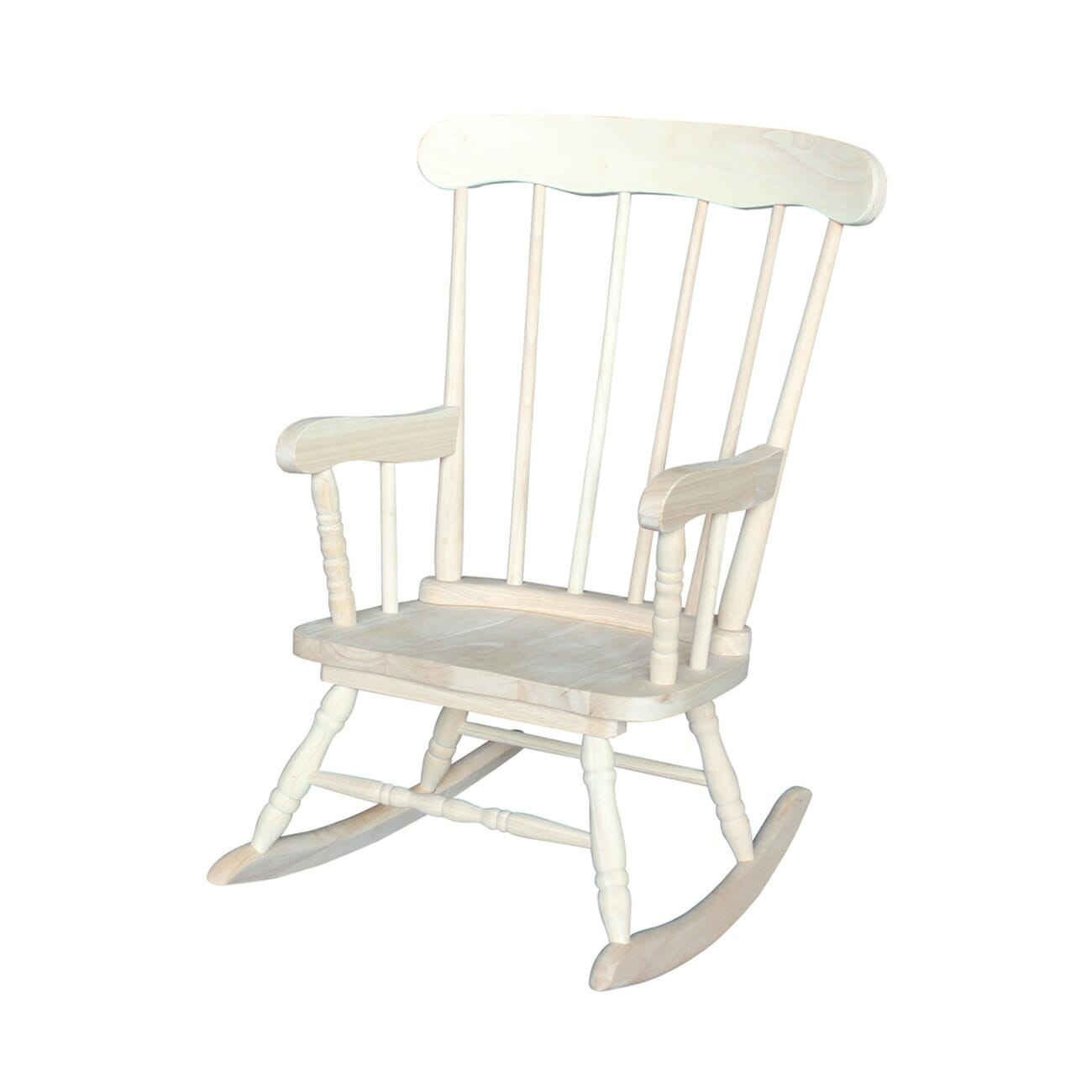 unfinished wood rocking chair child