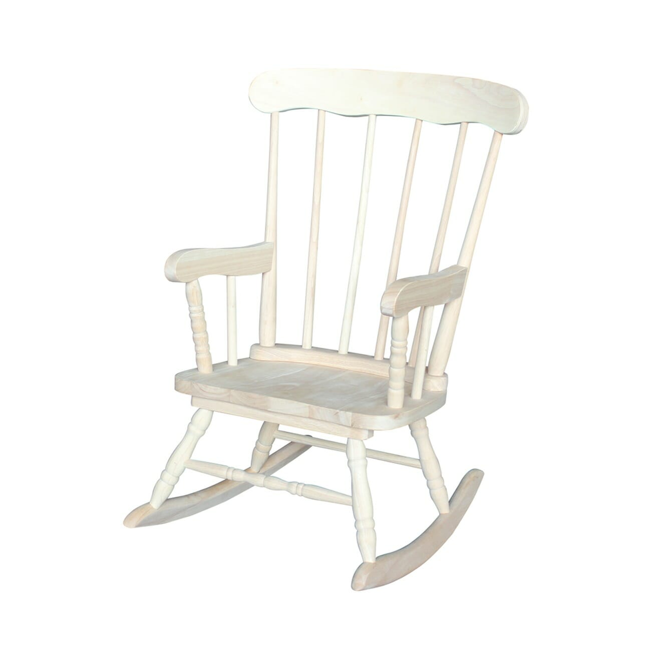 unfinished child's rocking chair