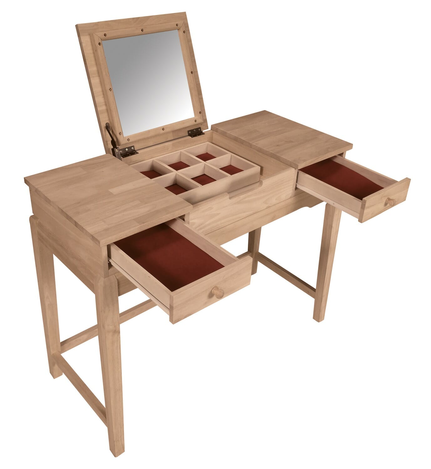 Dt 2 Vanity With Flip Up Mirror Unfinished Furniture Of Wilmington