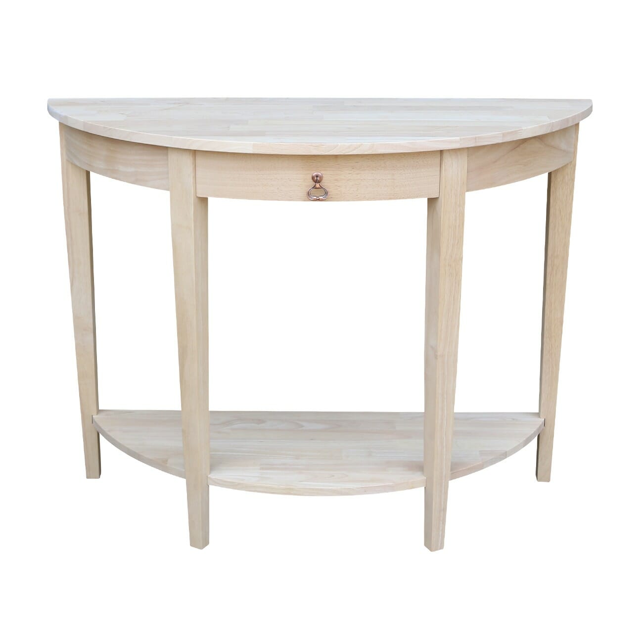 Ot 1643hd Half Moon Console Table Unfinished Furniture Of Wilmington