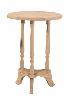 Tt30 30 Tall Tea Table Unfinished, 30 Inch Tall Round Accent Table