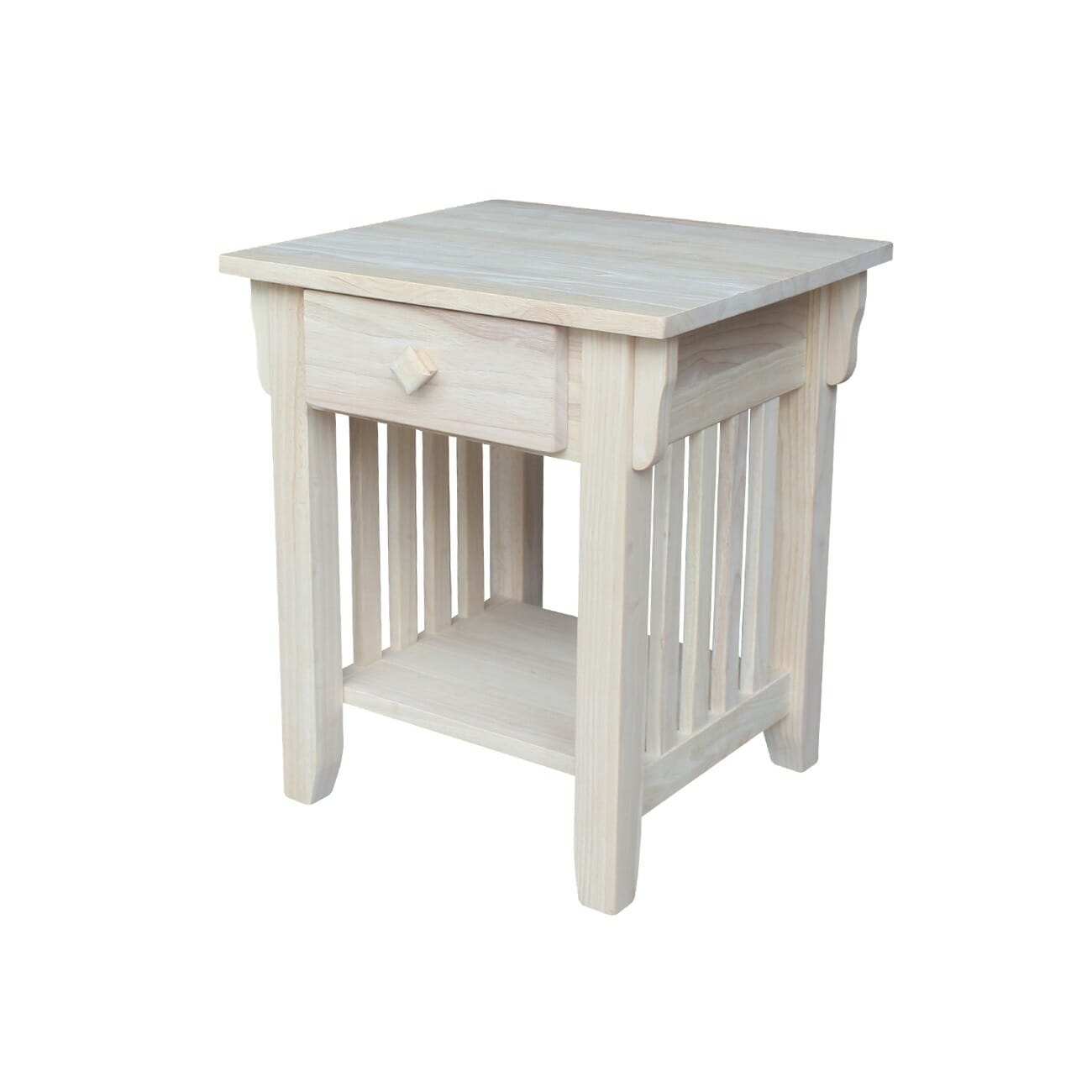 Ot 61e Mission End Table With Drawer Unfinished Furniture Of Ot 61e