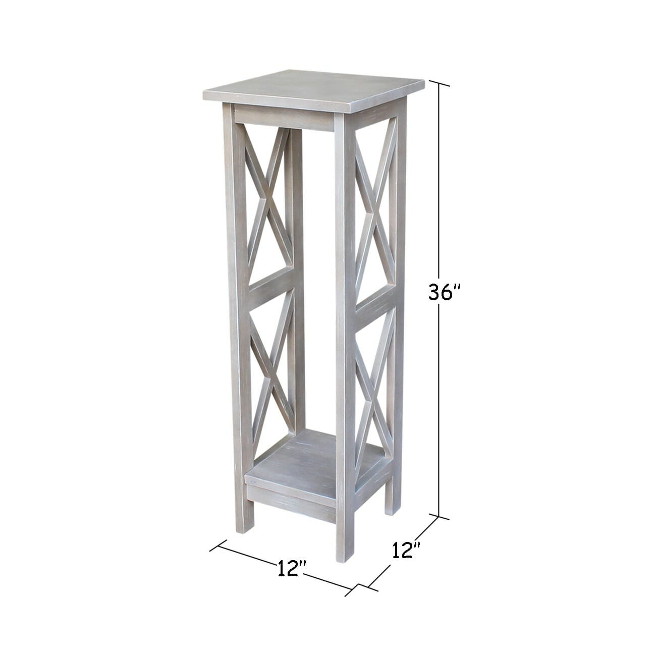 3069X 36 inch Tall X Sided Plant Stand Unfinished