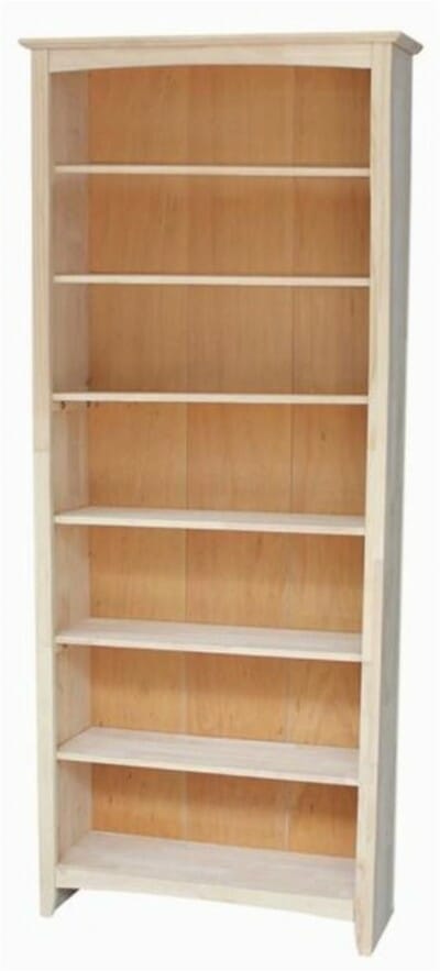 Sh 3228a 32 X 84 Tall Shaker Bookcase Unfinished Furniture Of