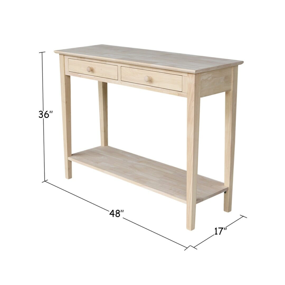 Sv 8 Spencer Server Table Unfinished Furniture Of Wilmington