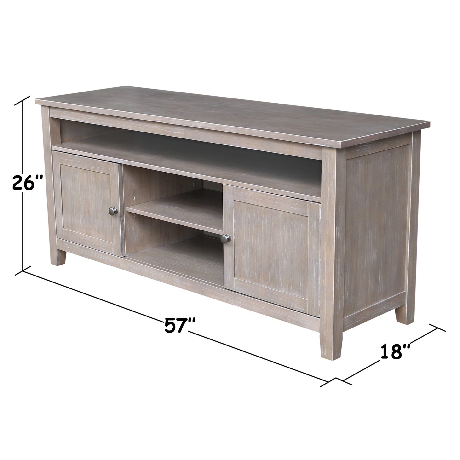 Tv 51 Sturbridge 57 Inch Wide Stand Unfinished Furniture Of Tv09 51 Dimension