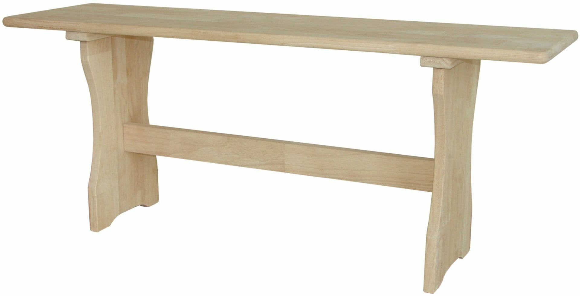 Parawood 43 Inch Wide Trestle Bench Unfinished Furniture Of