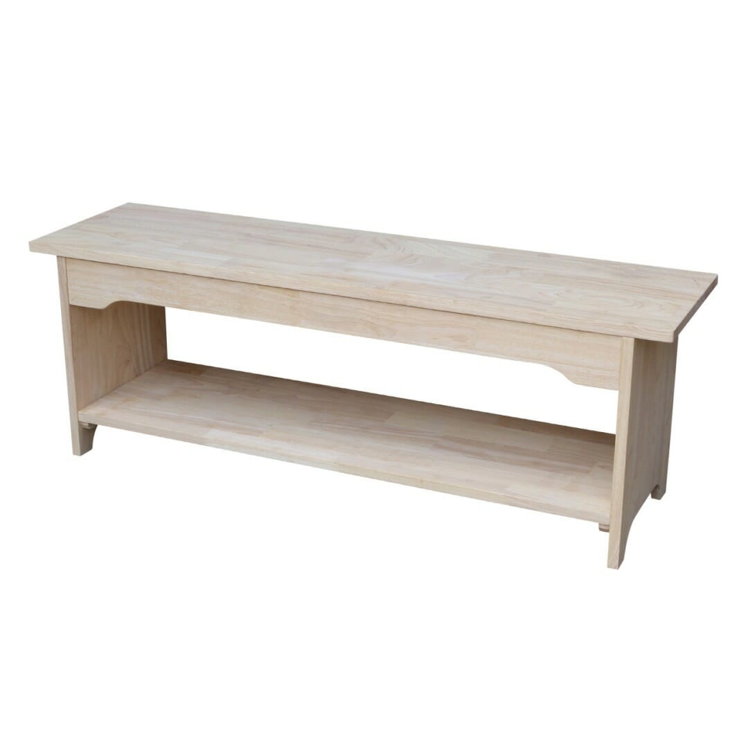 Be 48 48 Wide Brookstone Bench Unfinished Furniture Of Wilmington