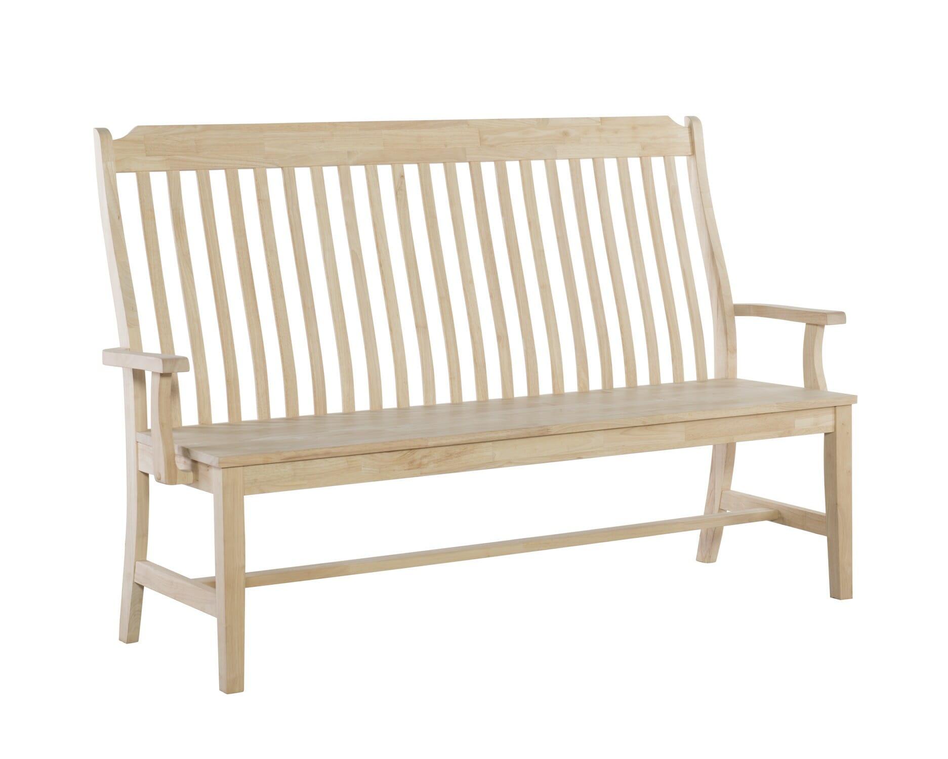 Be 60a 60 Mission Style Arm Bench Unfinished Furniture Of Wilmington Be 60a 60 Mission Style Arm Bench