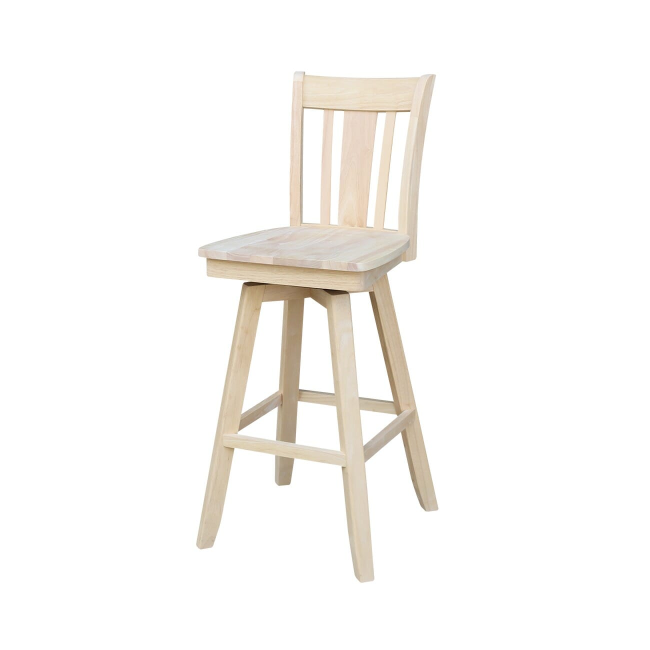 S 103sw 30 Inch Tall San Remo Swivel, Unfinished Solid Wood Bar Stools