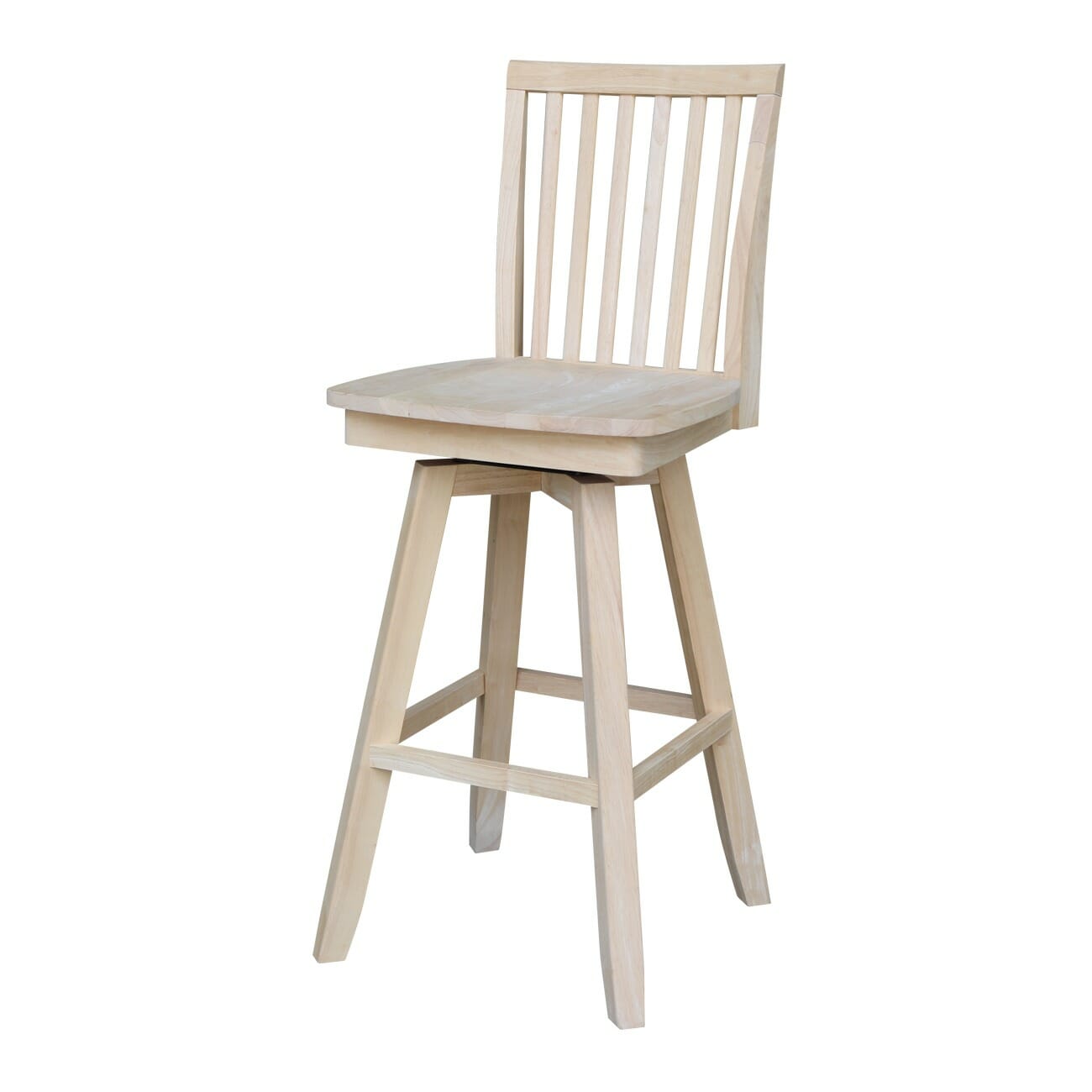 S 263sw 30 Inch Tall Swivel Mission Barstool Unfinished Furniture S 263sw