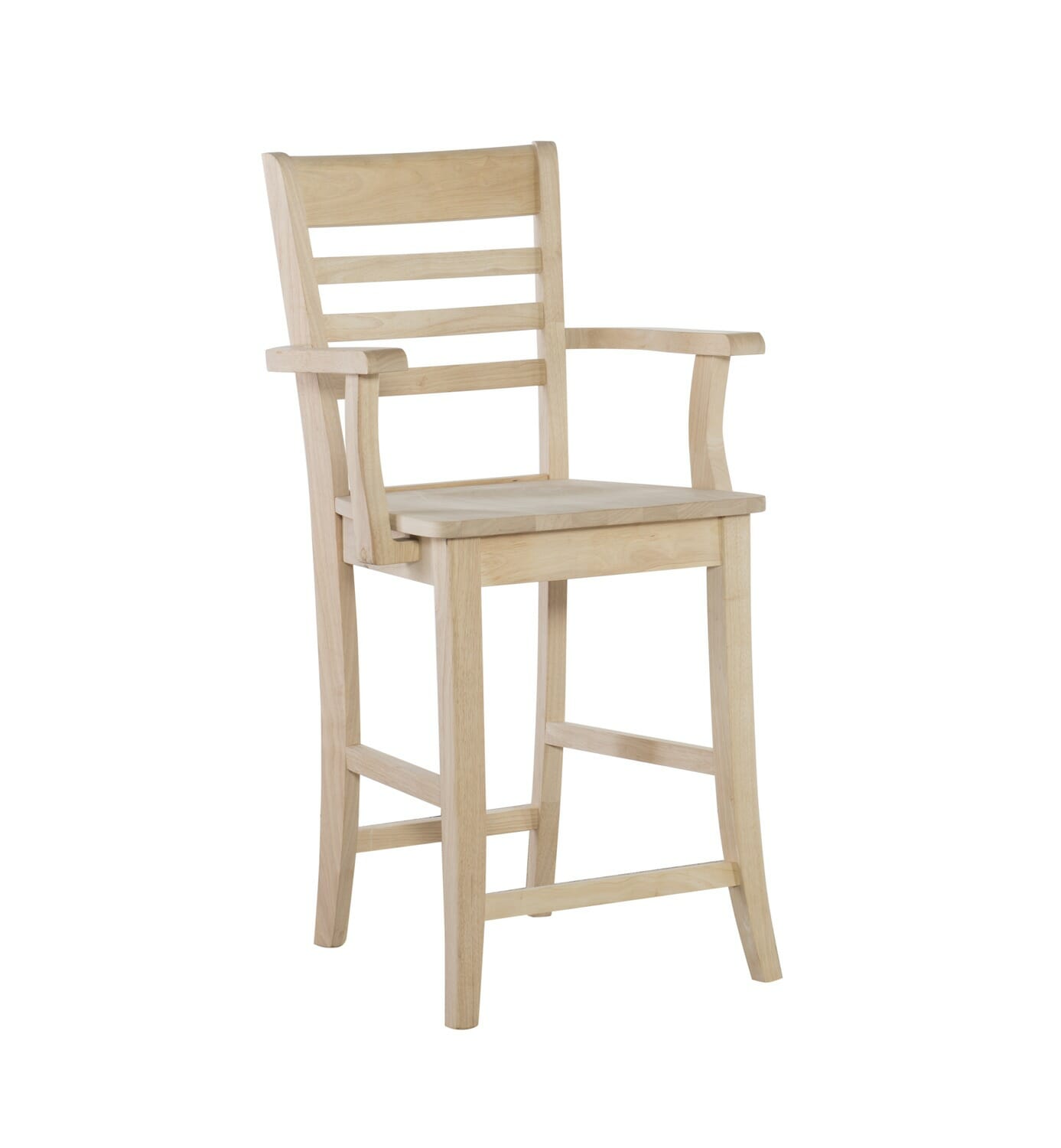 Parawood 24 inch tall Roma Counter Stool w/ Arms ...
