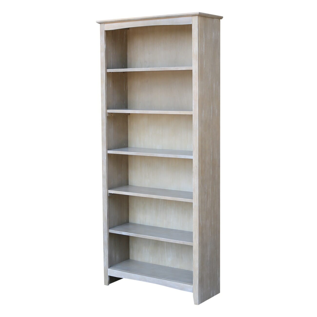 SH-3228A 32" x 84" Tall Shaker Bookcase Unfinished 