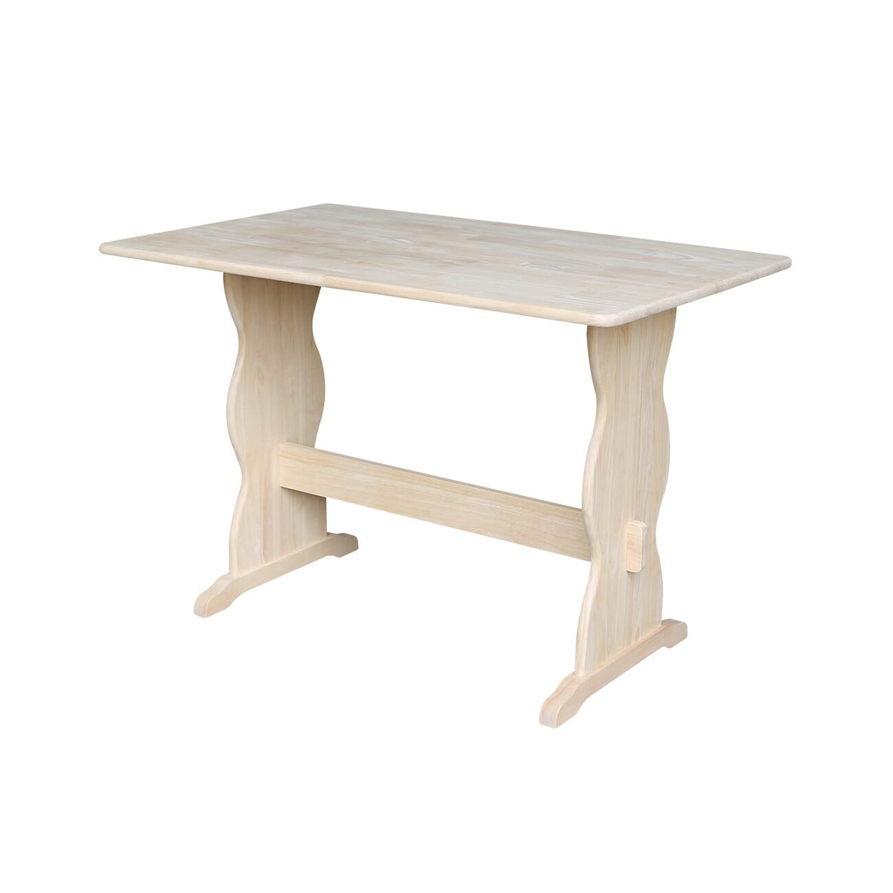 Parawood Small Kitchen Trestle Table Unfinished Furniture Of