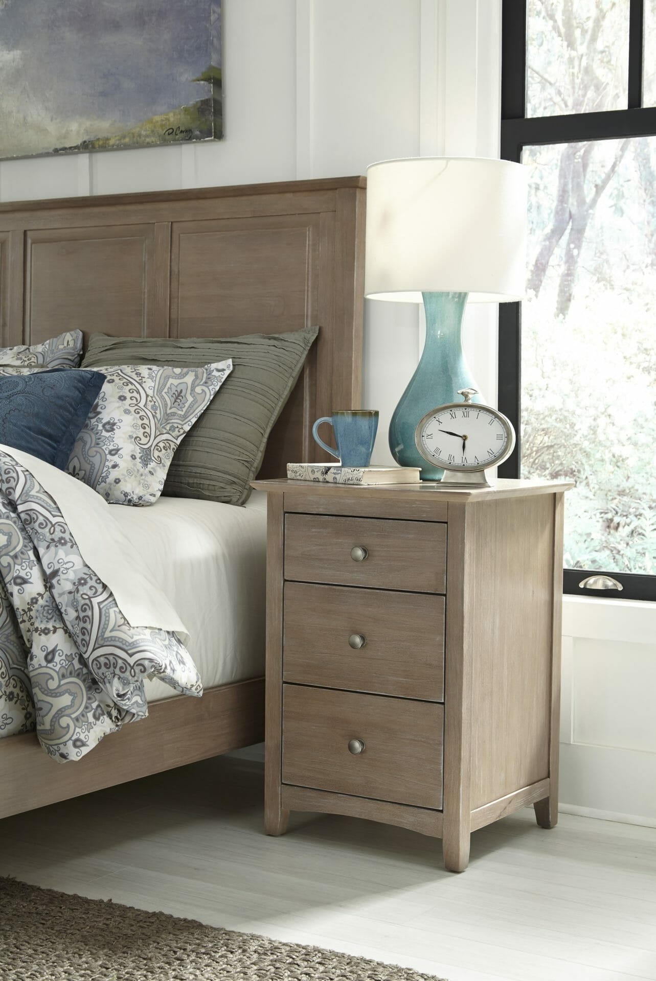 BD7013 Lancaster Three Drawer Night Stand Unfinished Furniture of