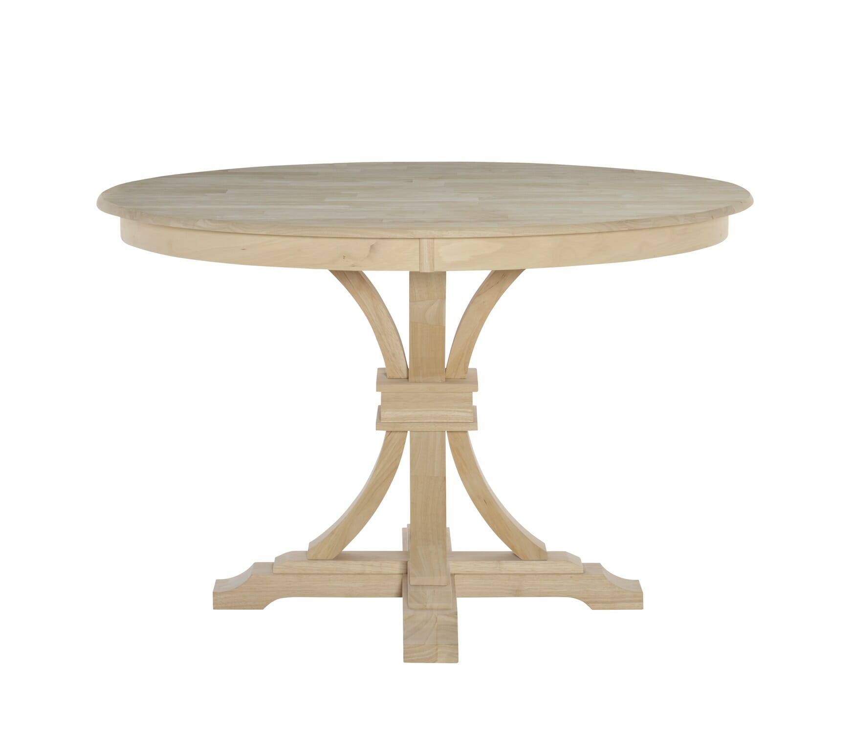 Unfinished Furniture Of Wilmington, 48 Inch Round Dining Table Set With Leaf