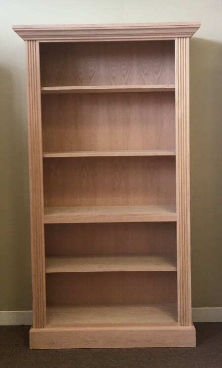 Oak 36 wide x 72 High Embassy Bookcase Unfinished 