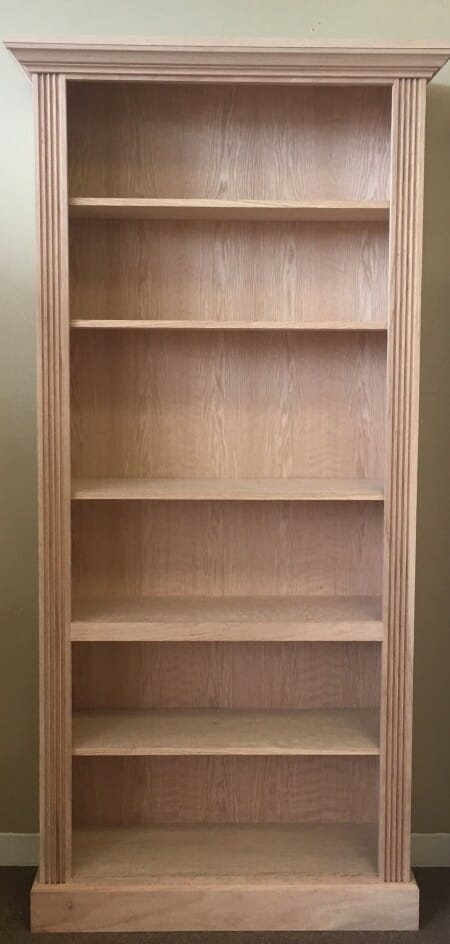 Oak 36 Wide X 84 High Emby Bookcase Unfinished Furniture Of Oak 36 Wide X 84 High Emby Bookcase