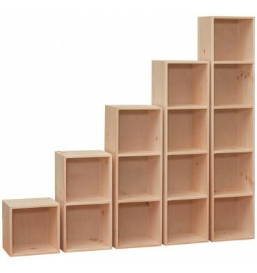 unfinished wood cubes
