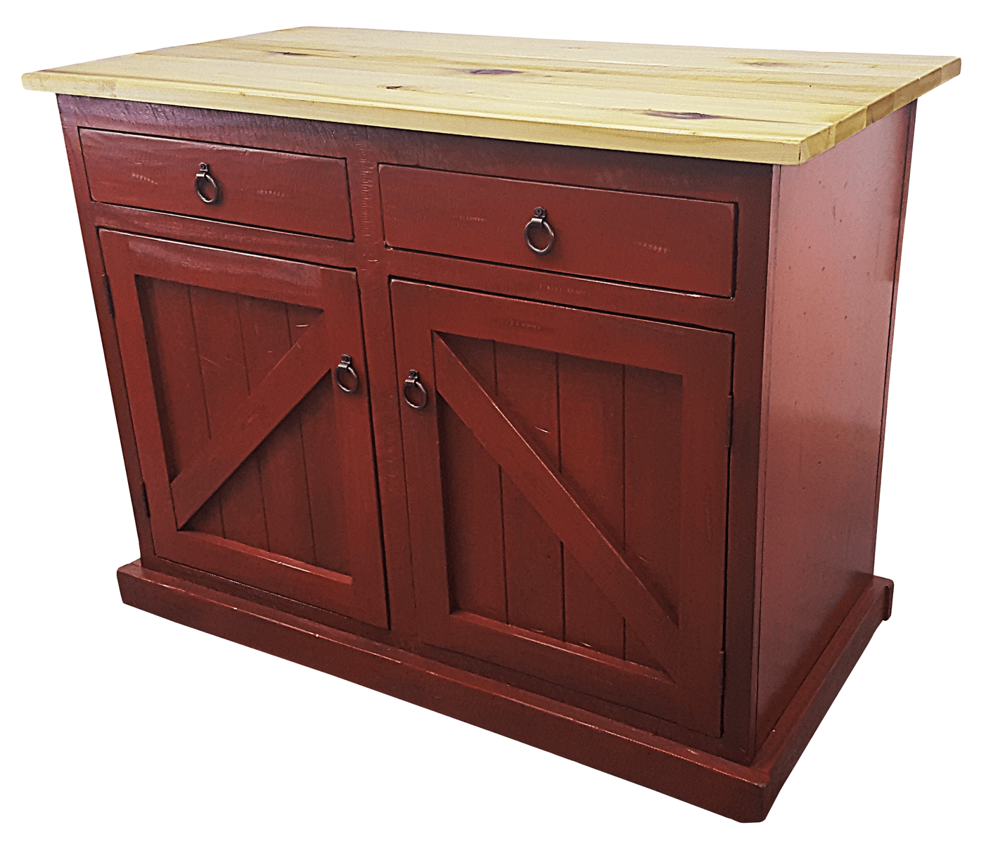 30116-1 Pictured with Rustic Pine Top in Rustic Red Finish_preview
