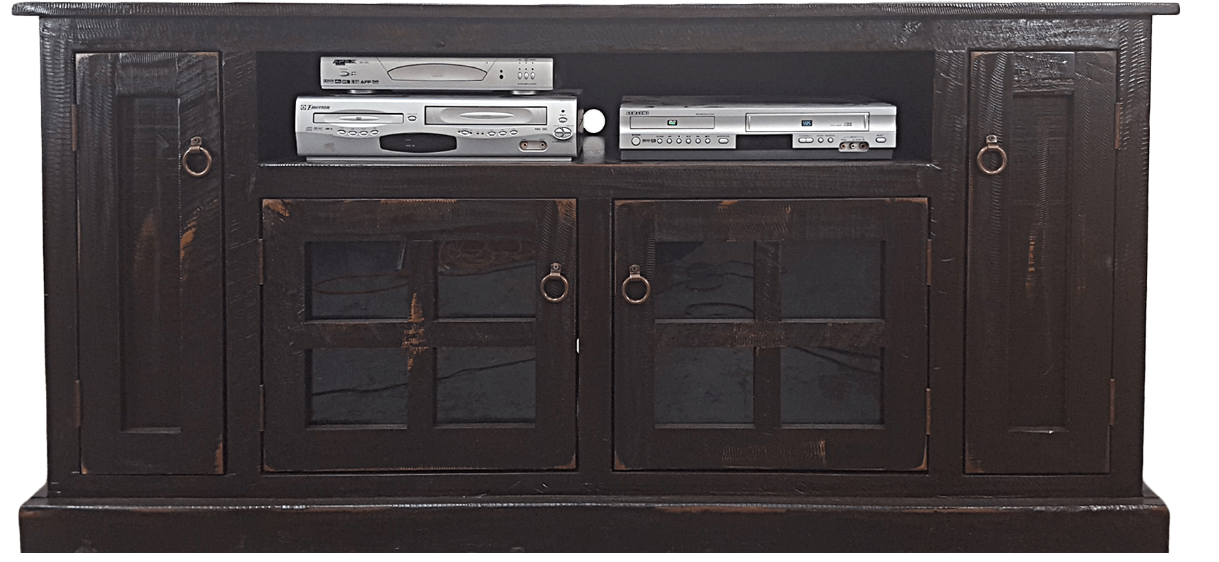 30866 Rustic 68 inch wide Sound Bar TV Stand Unfinished 