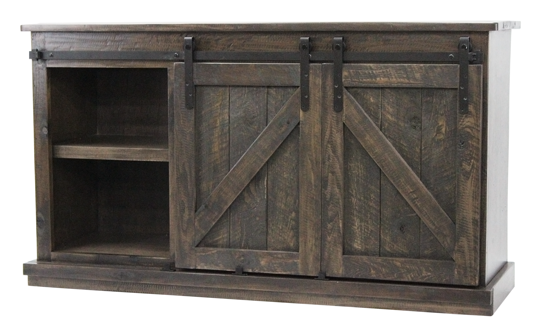 33854 Rustic 57 Wide Tv Stand Unfinished Furniture Of