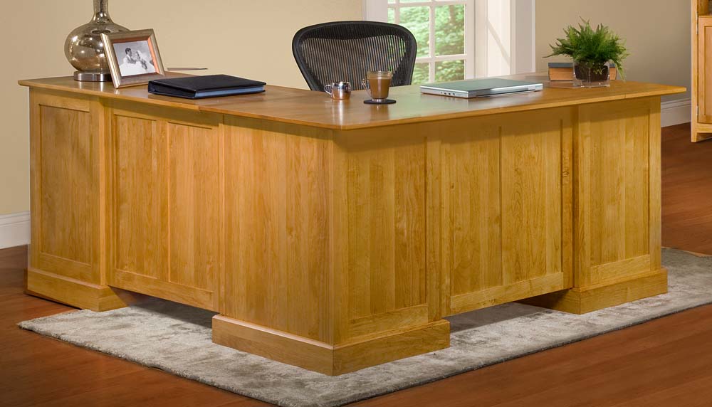 6550x 6551x Alder Executive Corner Desk Unfinished Furniture Of Wilmington 6551x Alder Executive Corner Desk, Unfinished Furniture Desk