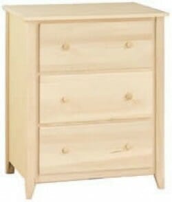 Woodcraft Shaker Three Drawer Chest With Deep Drawers Unfinished Furniture Of Wilmington Three Drawer Chest With Deep Drawers