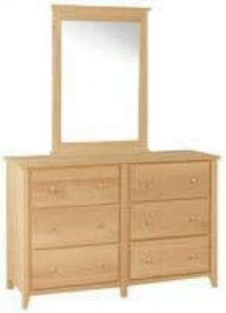 Woodcraft Shaker Six Drawer Dresser With Deep Drawers Unfinished