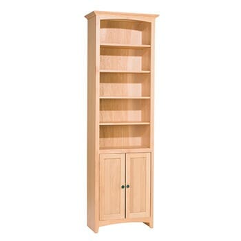 1527 84 X24 Mckenzie Bookcase With Lower Doors Unfinished Mckenzie Bookcase With Lower Doors