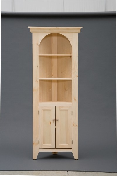 Sr22 Pine 2 Door Corner Cupboard, Unfinished Pine Kitchen Wall Cabinets
