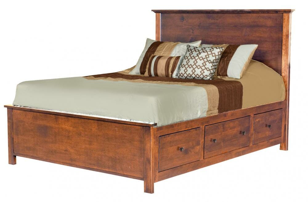 62320q Alder Heritage 6 Drawer Queen Storage Bed Unfinished Furniture Of Wilmington