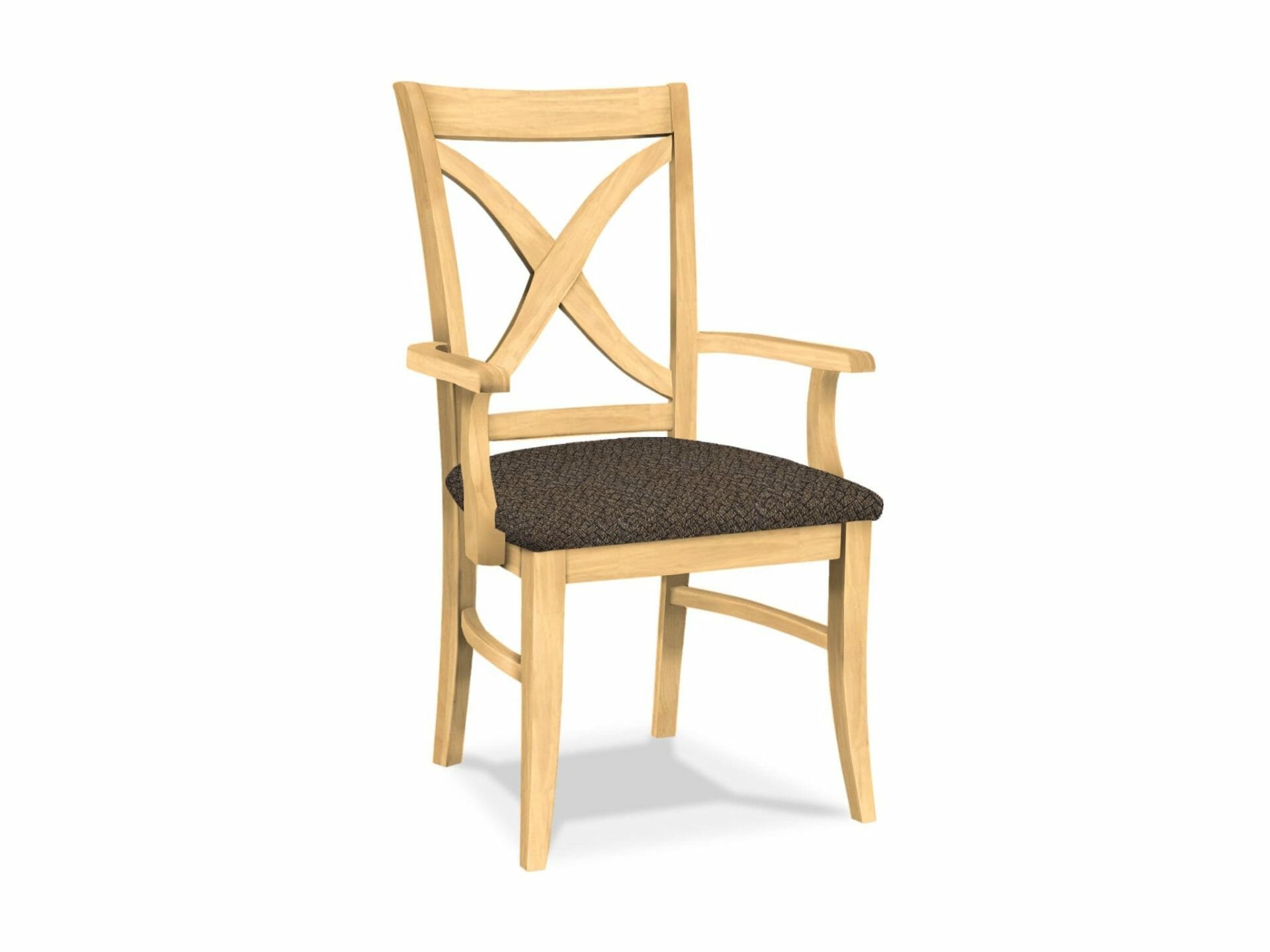 Vineyard Arm Chair W Upholstered Seat Unfinished Furniture Of C 14ab F45 Bravo Onyx