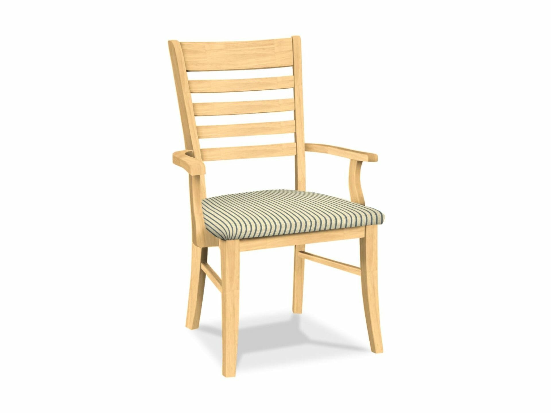 Roma Arm Chair W Upholstered Seat Unfinished Furniture Of Wilmington C 310ab F34 Tanger Blue