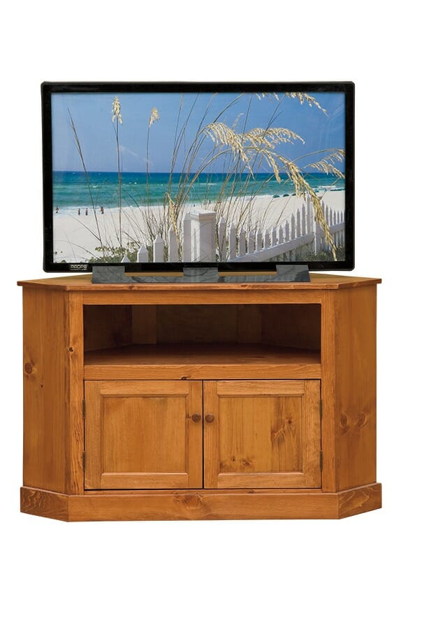 Sr340 Amish Pine Corner Tv Stand, Corner Tv Armoire For Flat Screens