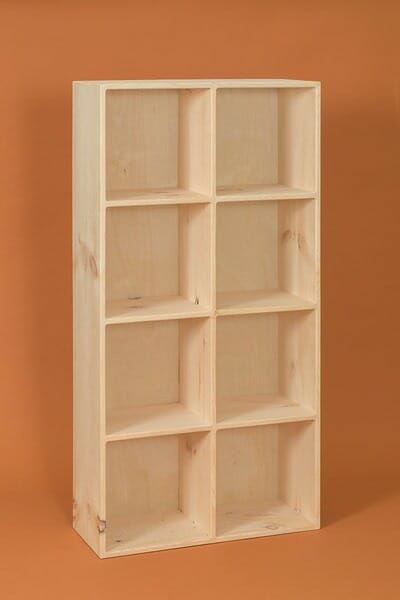 Wh847 Fighting Creek 8 Hole Cube, Unfinished Wood Cube Shelves
